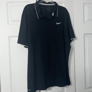 Black Nike dri-fit polo